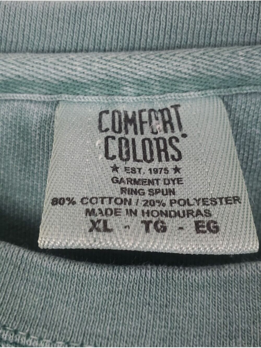 Comfort Colors Faded Olive Green Crewneck Sweatshirt Leavenworth WA Women's XL - Picture 4 of 10